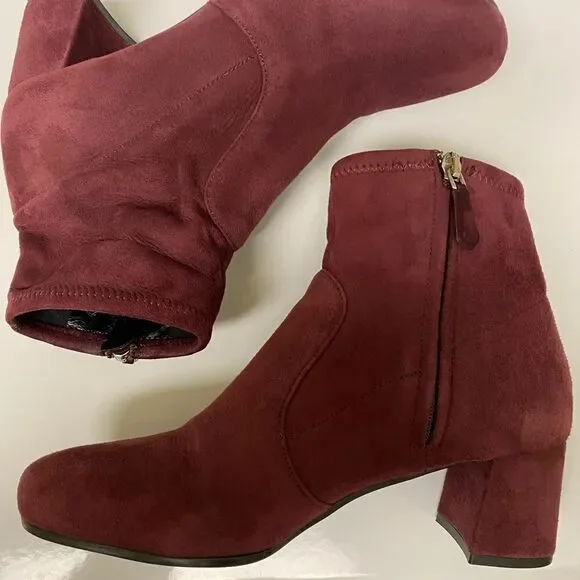 Prada Suede Ankle‎ Boots Burgundy 36 - Picture 2 of 9